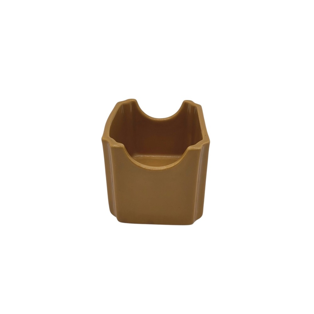 Hall China 716 Vintage Tan Ceramic Sugar Packet Holder Caddy Made in USA